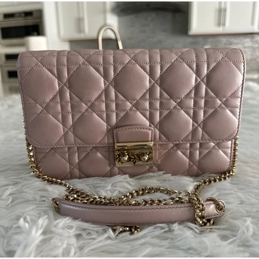 Christian Dior Miss Dior Cannage Leather Pink Bag Handbag